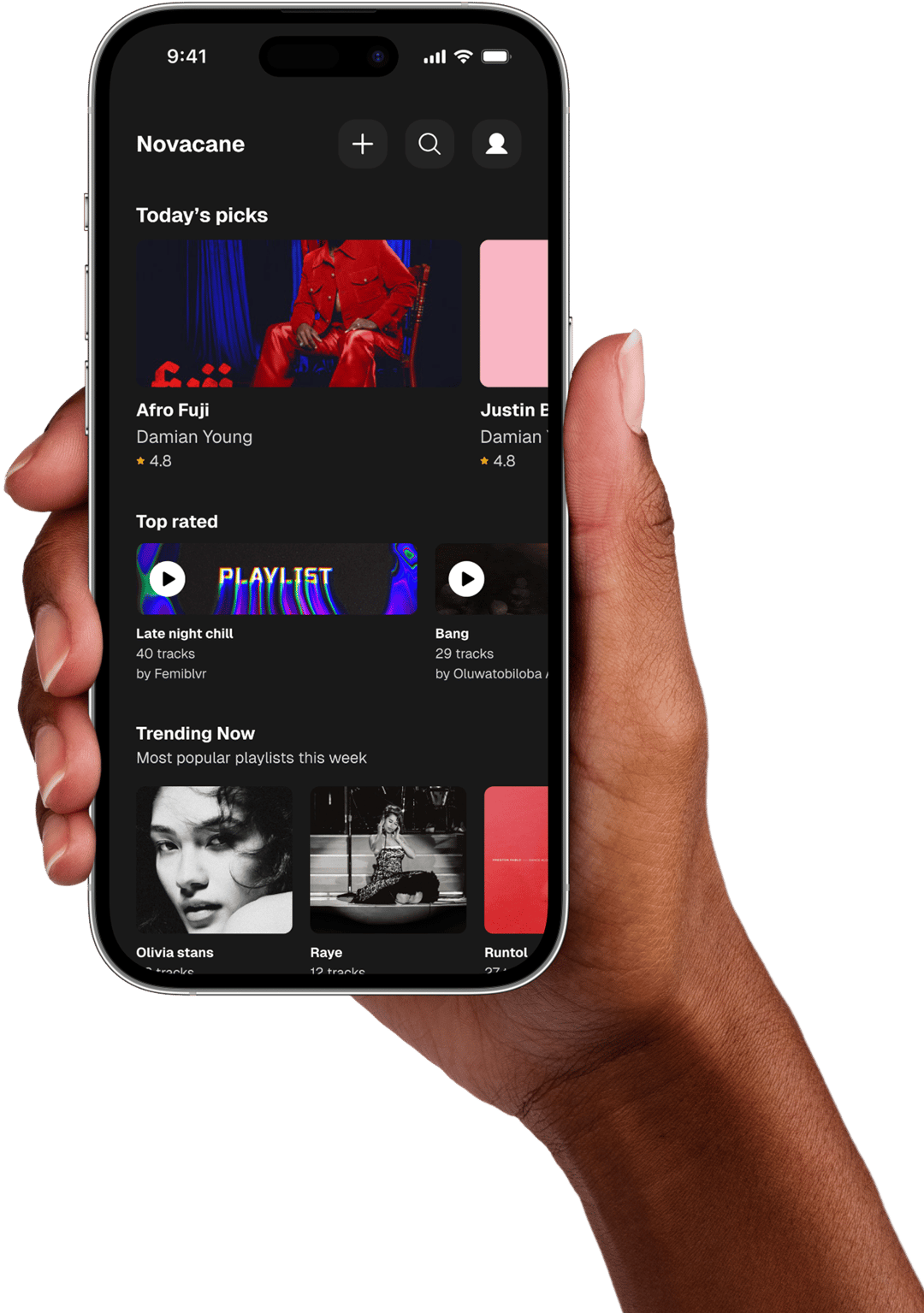 Novacane App Mockup